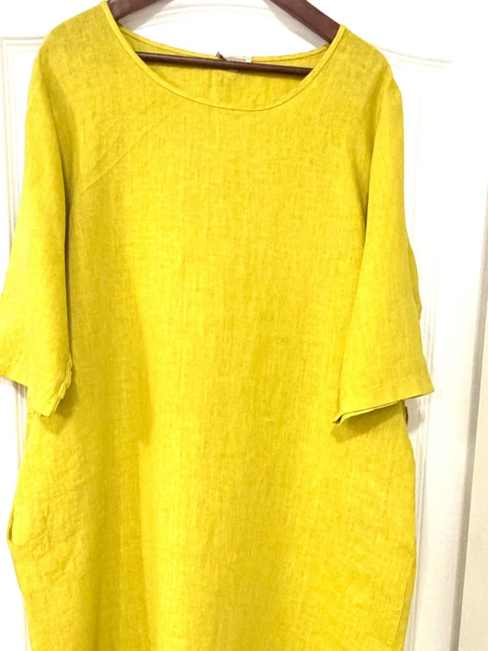 Marisa & Marie Italy 100% Linen Oversized Midi Shift Dress M